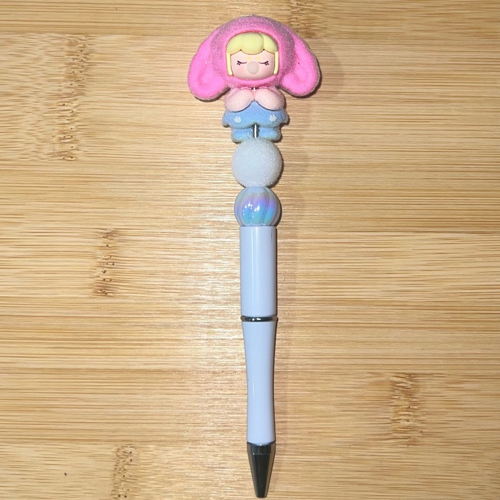 Cute Pink and Blue Nancy Beaded Pen